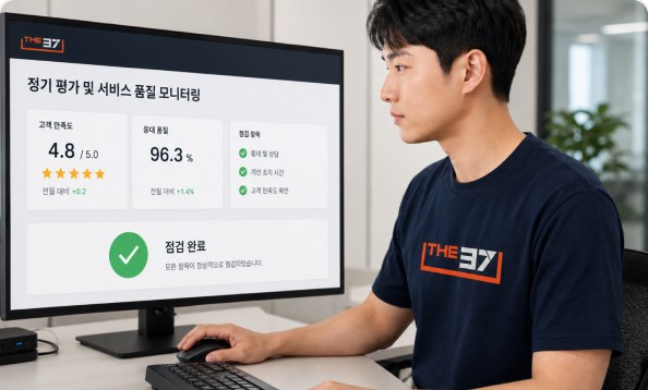 정기 평가와 서비스 품질 모니터링 화면